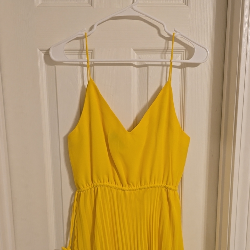 Yellow Spaghetti Strap Dress
